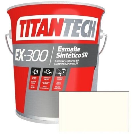 TITAN esmalte s/r ex300 bl/hueso ral-9001 4l titantech , El ESMALTE S/R EX300 BL/HUESO RAL-9001 es un esmalte sintético industrial de secado rápido y excelen