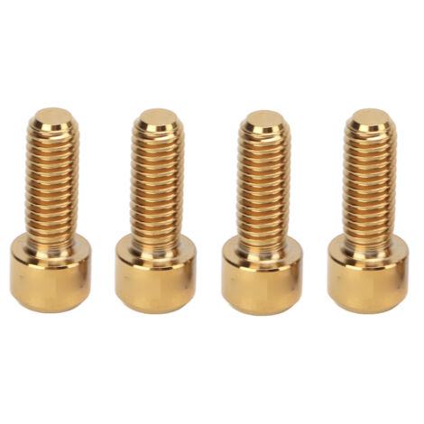 Titan-M6-Bremsschrauben (16 mm) für Mountainbikes – Scheibenbremsen-Befestigungsschrauben – Goldfarbenes Fahrradzubehör