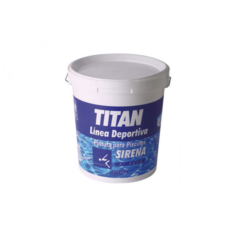 Titan - Peinture piscine a base d'eau siren bleu mat 4l 182371004