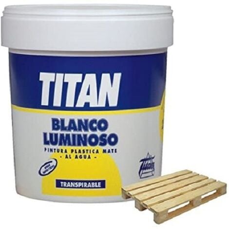 Titan Pintura blanco mate transpirable 5 Kg