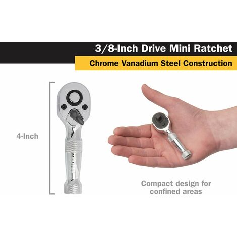 Titan Tools 12102 - Mini cricchetto, 3/8, 3,8, multicolore