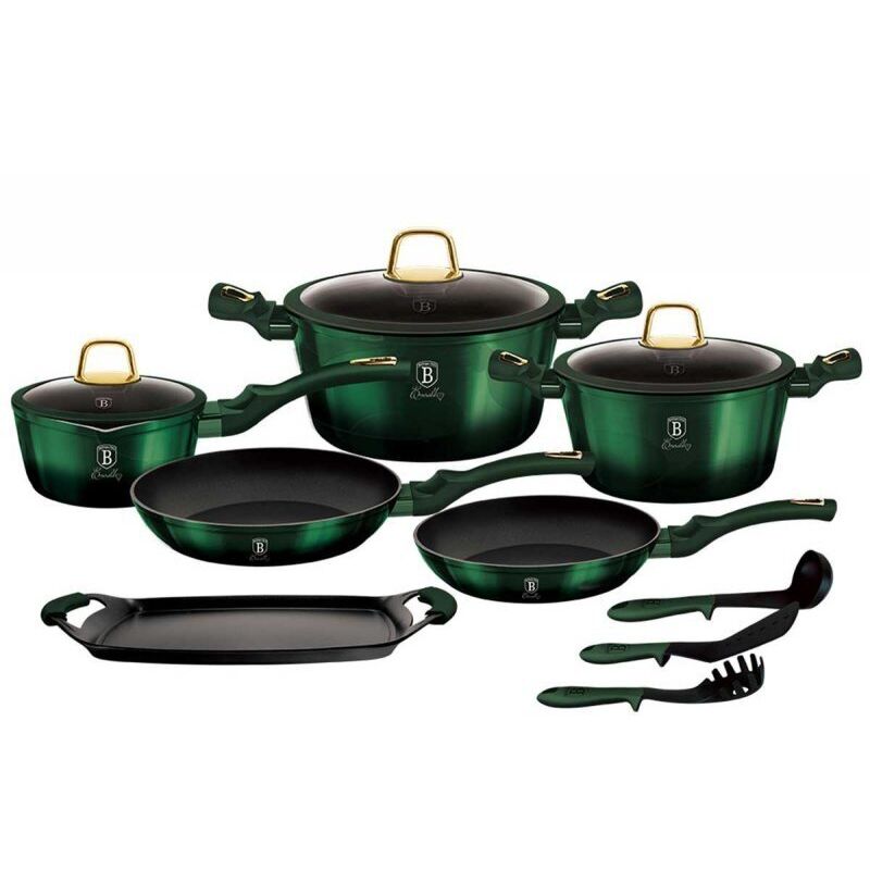 Berlinger Haus Set Aus Töpfen Und Pfannen Grün 12 Teile