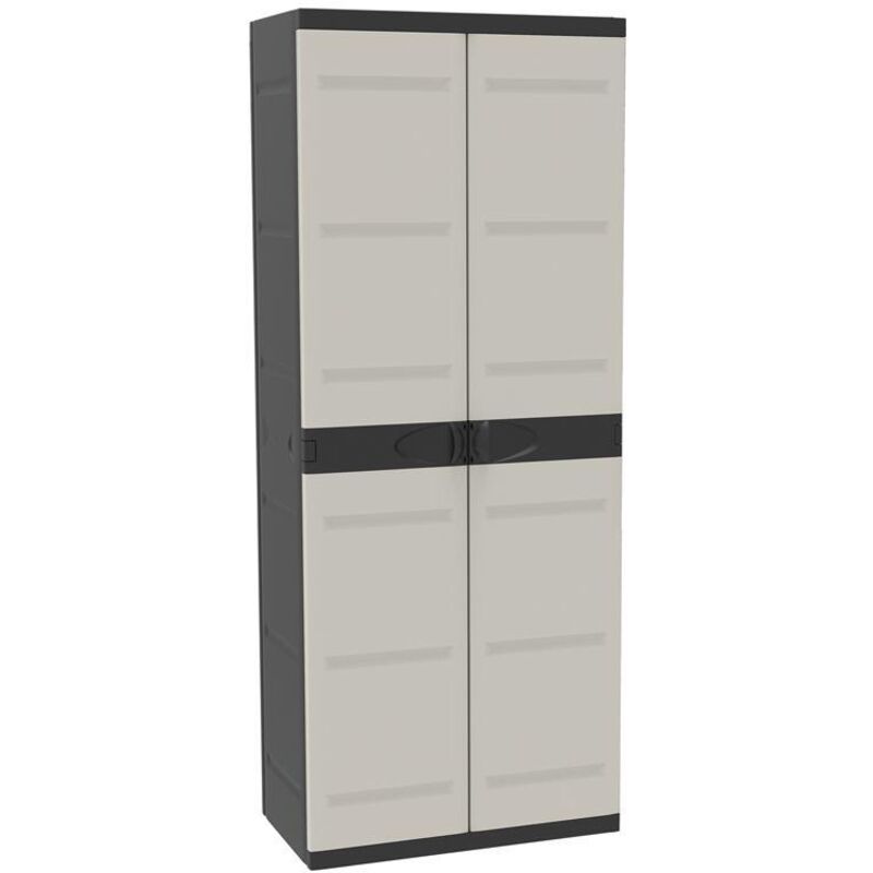 Plastiken Kunststoffharzschrank 4 Regale 176x70x41 Cm 9203 Schwarz