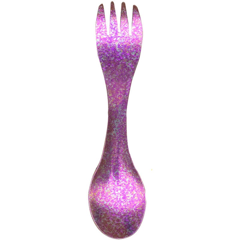 

Titanium Spork Ultra Light Spoon Fork Cubiertos portatiles 2 en 1 Utensilio de camping para mochileros Senderismo al aire libre,Rosa brillante