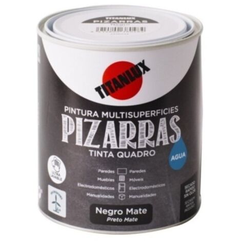 Titanlux Esmalte Pizarras al agua Mate Negro 750 ml