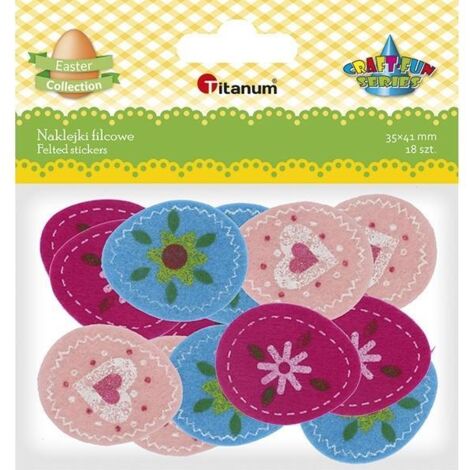 TITANUM Filzsticker - Ostereier, 18 Stk. Farbmix