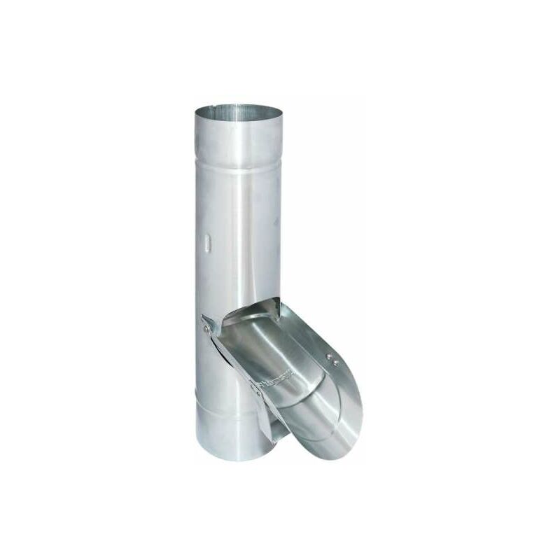 Zink Regenrinne Regenwasserklappe mit Sieb 100 mm Mit fester Arretierung der Wasserklappe