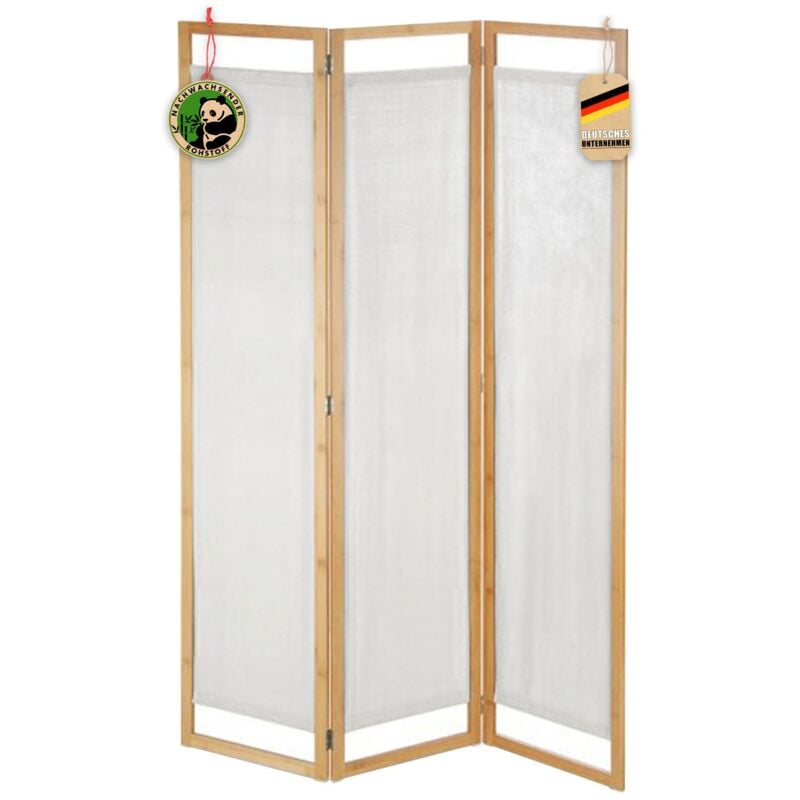 Floordirekt - Cloison en bambou Tennessee Séparation de pièce flexible en 3 parties