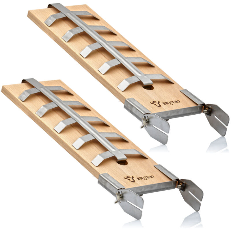 BBQ-Toro Planche à saumon flambée pour poissons et filets de saumon avec support pour gril, gril sphérique et brasero