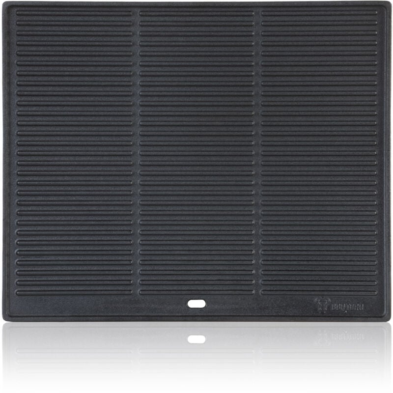 Bbq-toro - Plaque de cuisson en fonte 48 x 39,5 cm, plaque reversible cullotée, poêle pour grill, plancha pour barbecue