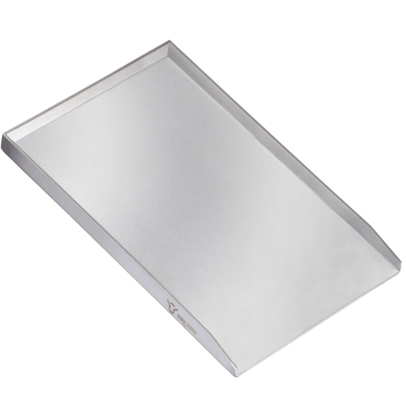 BBQ-Toro plaque de cuisson en acier inoxydable, 32,5 x 49 cm, BBQ Plancha, plaque de cuisson, poêle à griller, plat à griller