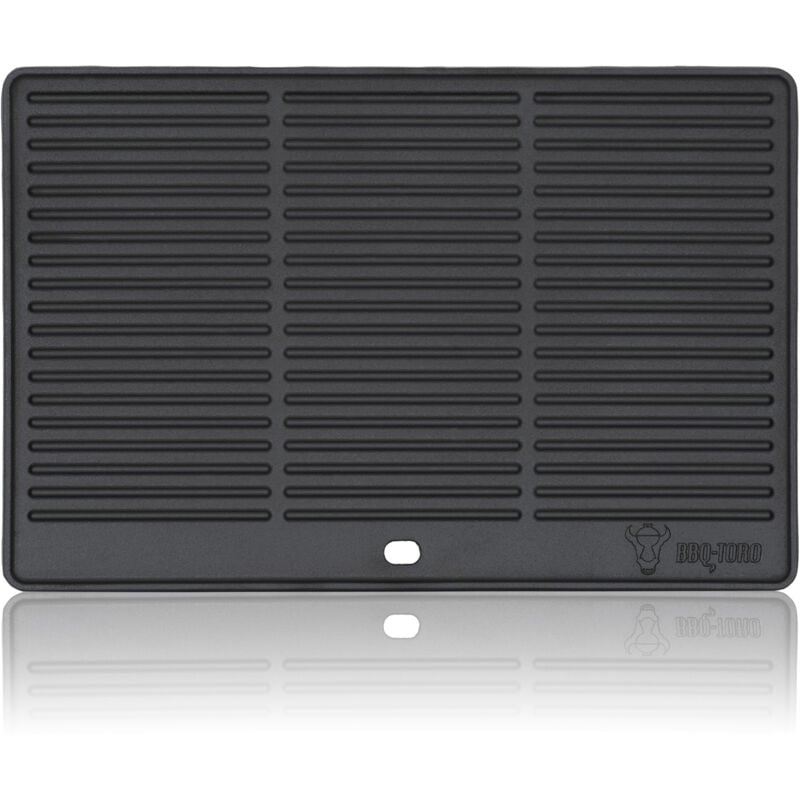 Bbq-toro - plaque de cuisson en fonte, 48,5 x 40 cm, bbq Plancha pre-seasoned, plat à griller