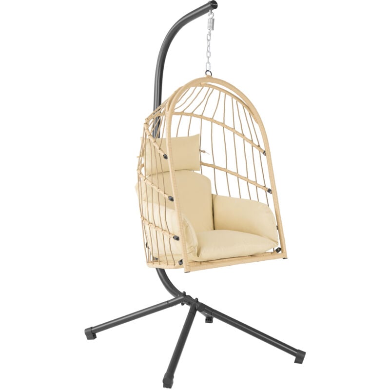 Fauteuil hamac avec châssis Crème Siège ergonomique avec coussins et rembourrage de siège inclus - Hinhocker