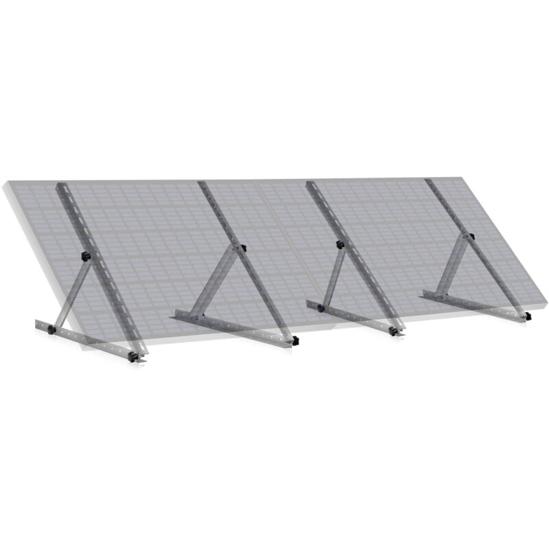 Support de panneau solaire en aluminium Zelsius de 0 à 90 degrés, pour deux panneaux, barre de support 71 cm