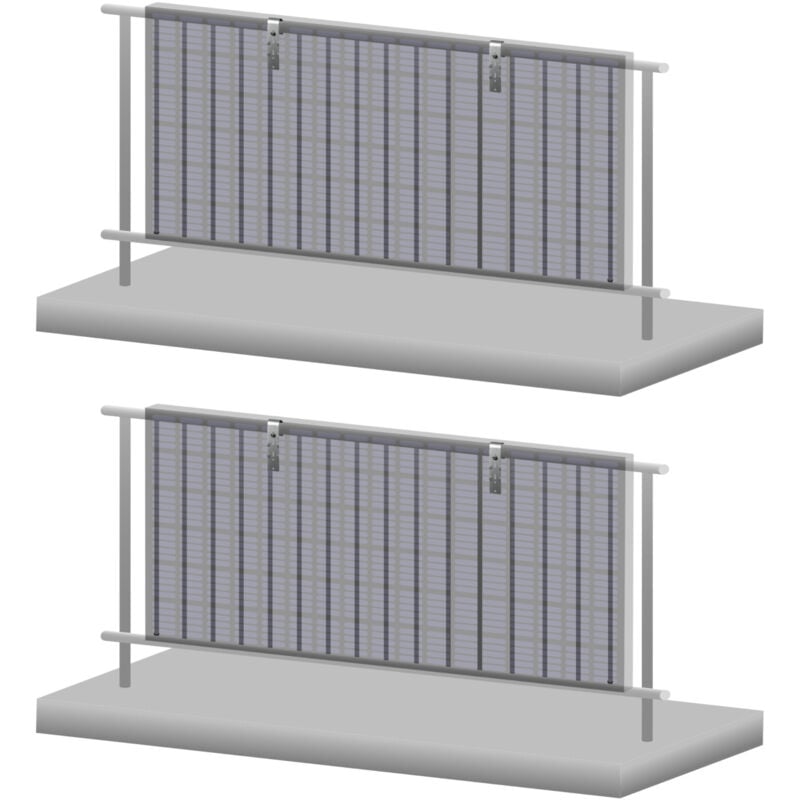 Fixation de support pour panneau solaire sur balcon et balustrade, support pour panneau solaire photovoltaïques - Zelsius