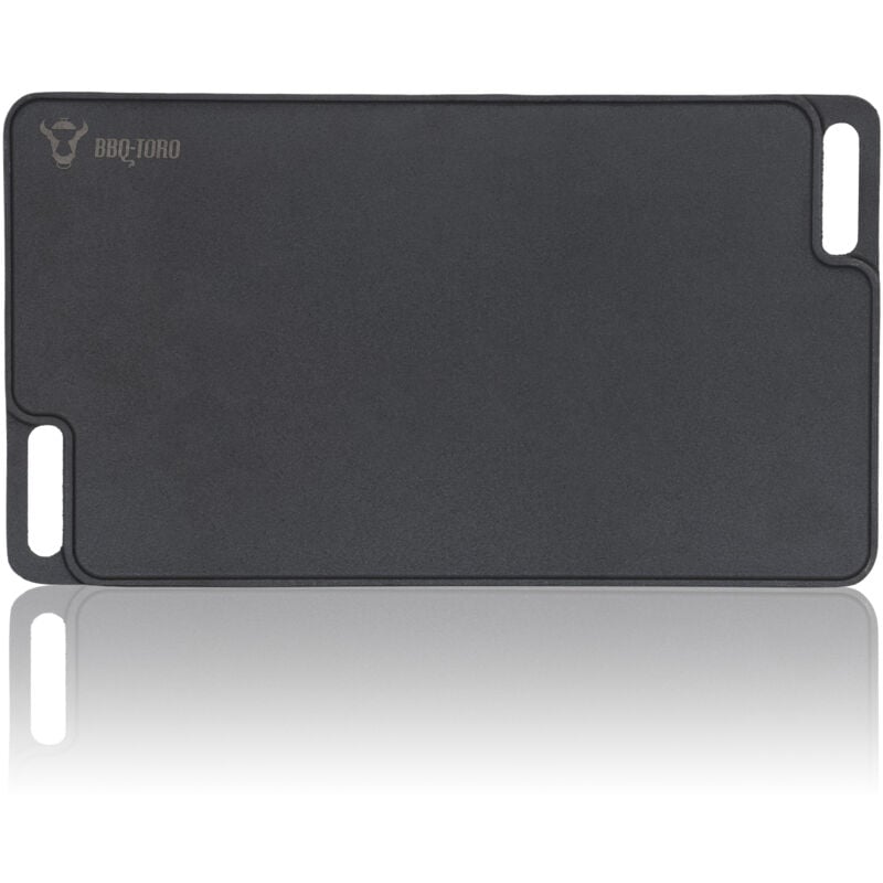 Bbq-toro - plaque de cuisson en fonte avec poignées, 45 x 25,5 cm, bbq Plancha pre-seasoned