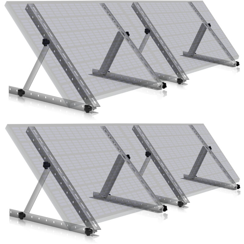 Support de panneau solaire en aluminium Zelsius de 0 à 90 degrés, pour quatre panneaux, barre de support 56 cm