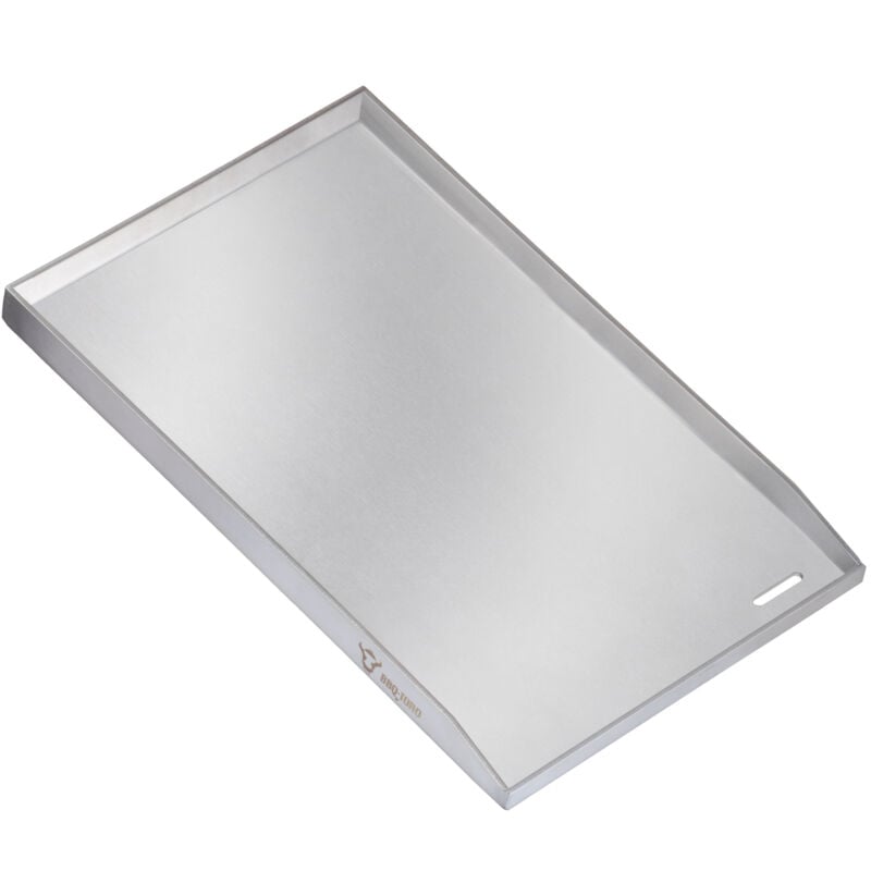 BBQ-Toro plaque de cuisson en acier inoxydable, 32,5 x 49 cm, BBQ Plancha, plaque de cuisson, poêle à griller, plat à griller