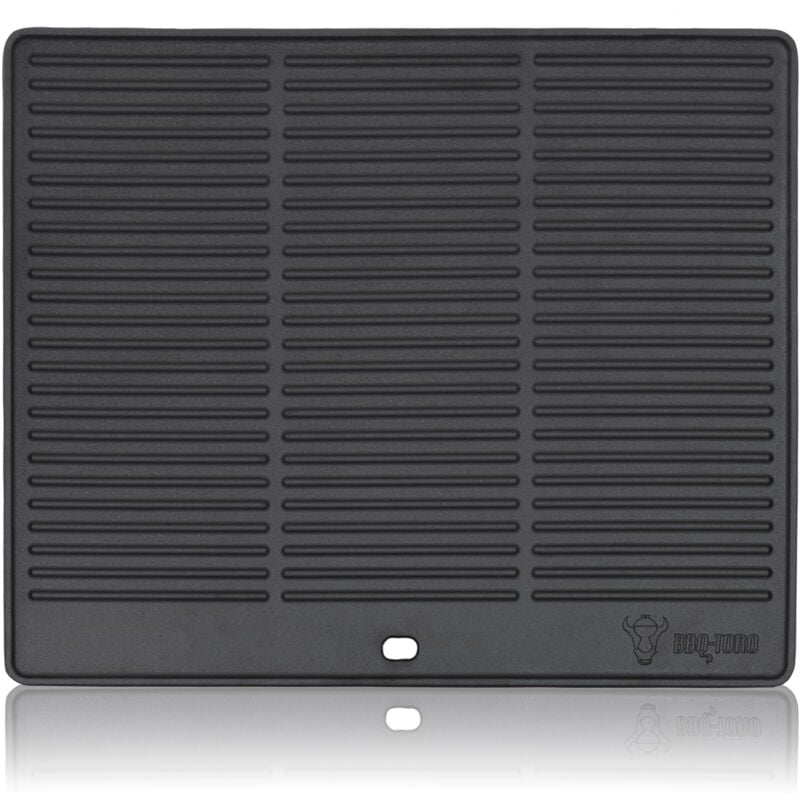 Bbq-toro - plaque de cuisson en fonte, 48,5 x 32 cm, bbq Plancha pre-seasoned, plat à griller