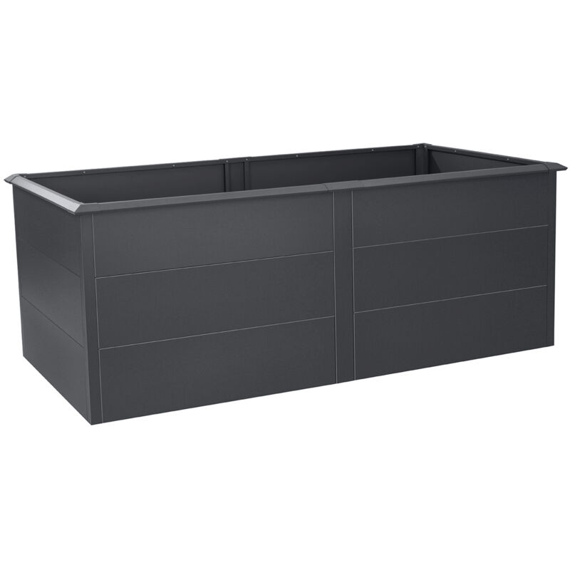 Parterre surélevé pour jardin, anthracite ral 7016 200 x 100 x 77 cm Térrasse ou balcon - Zelsius