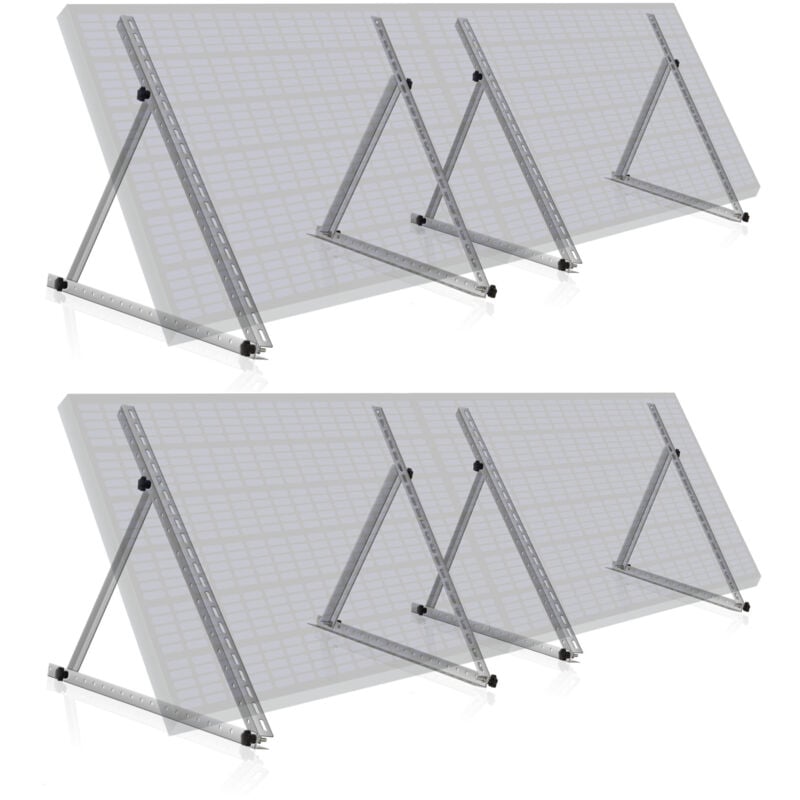 Support de panneau solaire en aluminium Zelsius de 0 à 90 degrés, pour quatre panneaux, barre de support 104 cm