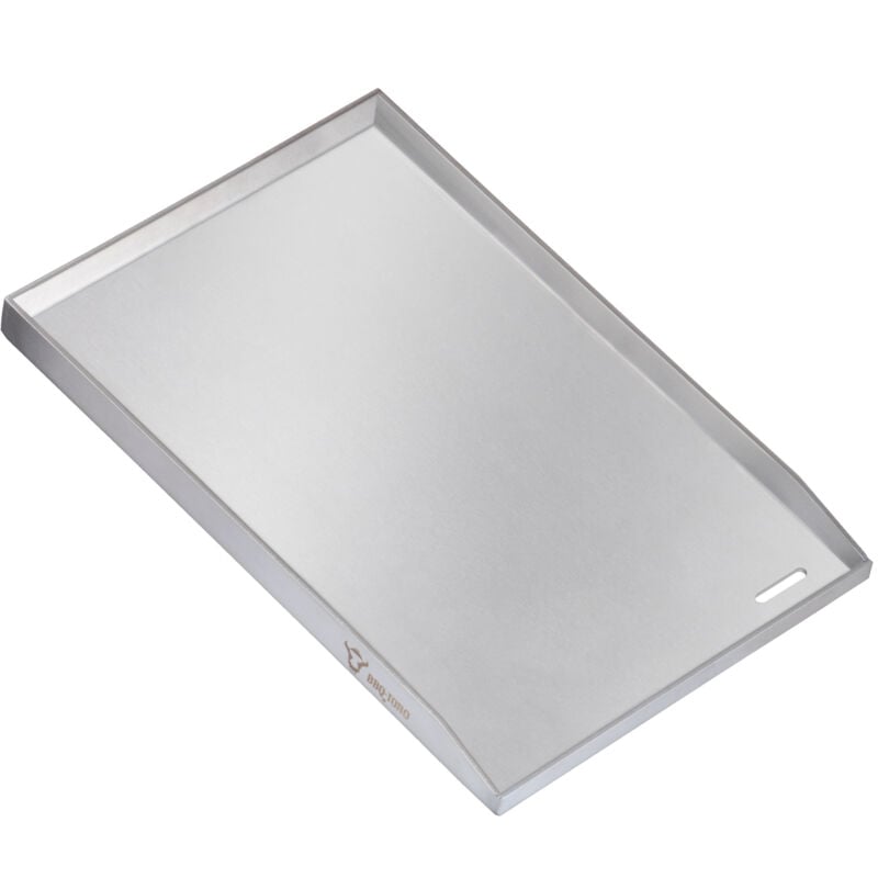 Bbq-toro - plaque de cuisson en acier inoxydable, 30 x 45 cm, bbq plancha, plaque de cuisson, poêle à griller, plat à griller