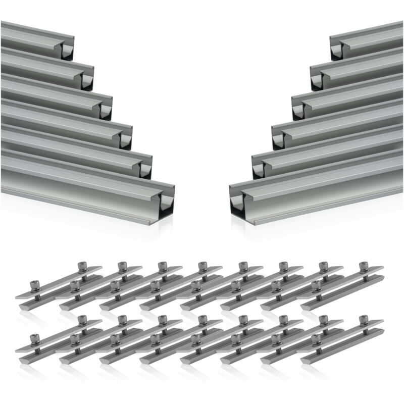 Kit de rails de montage universel en aluminium Zelsius pour installations solaires, profilé en aluminium y compris module de montage