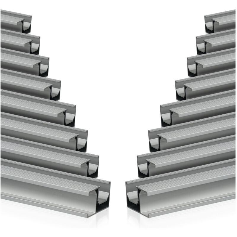Rail de montage universel Zelsius en aluminium 150 cm pour un module solaire, rail de fixation, 16 pièces