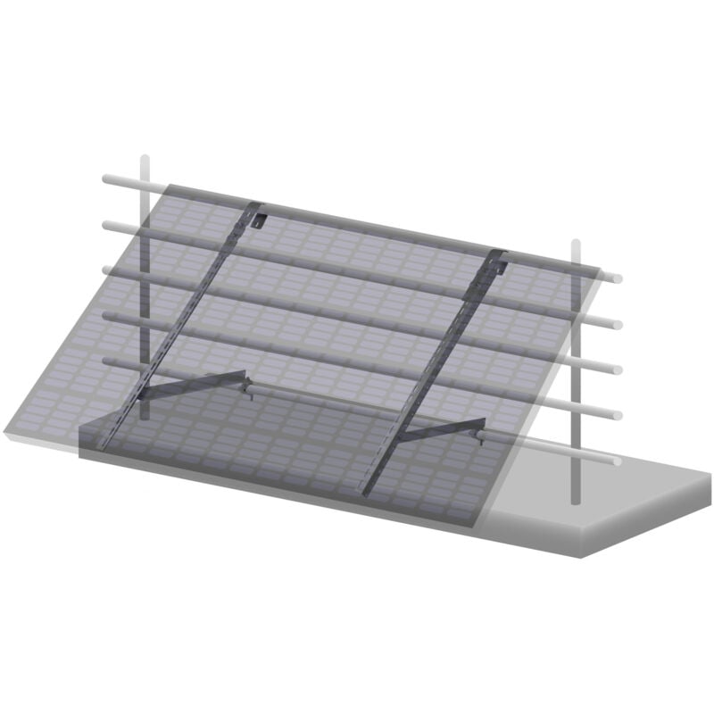 Universal Solar Module Balcon Support Set with adjustable angle, aluminium mounting set - Zelsius