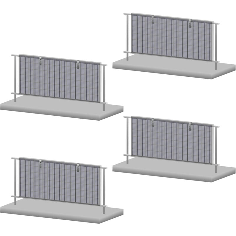 Fixation de support pour panneau solaire sur balcon et balustrade, support pour panneau solaire photovoltaïques - Zelsius