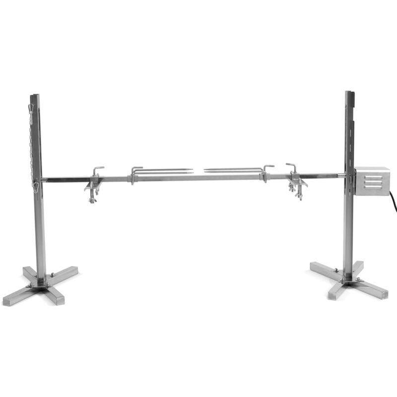Barbecue pour cochons de lait avec moteur Barbecue à brochettes réglable en hauteur Set de brochettes électrique - Bbq-toro