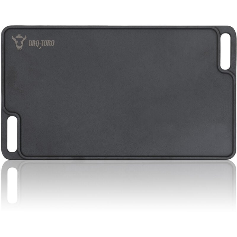 Bbq-toro - plaque de cuisson en fonte avec poignées, 40 x 23 cm, bbq Plancha pre-seasoned