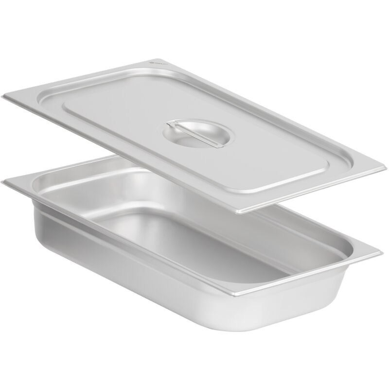 Bac gn 1/1, couvercle Hauteur 100 mm Différentes tailles disponibles, acier inoxydable - Mahlzeit