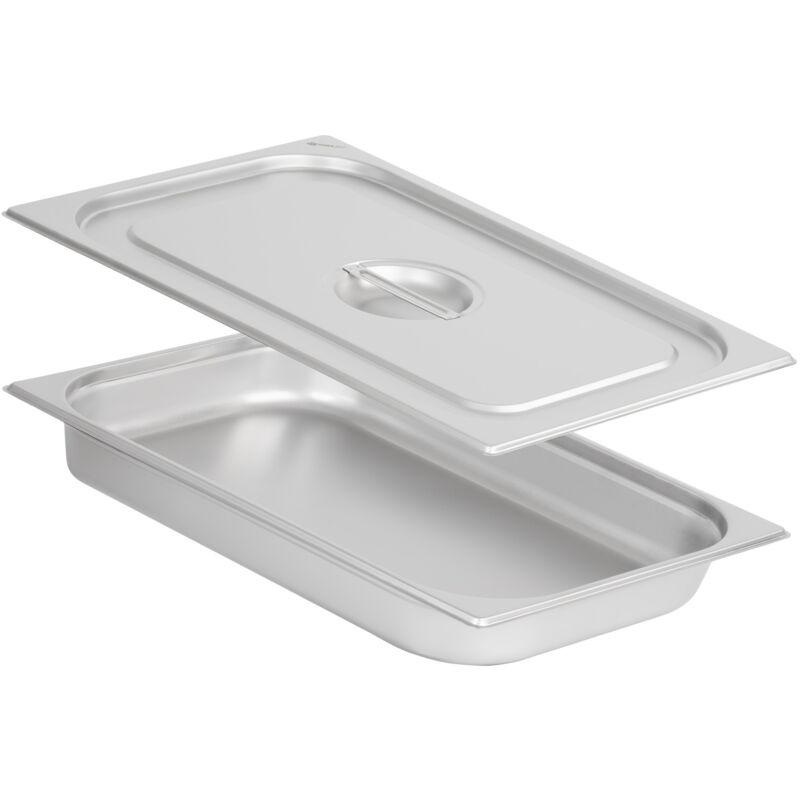 Mahlzeit Bac GN 1/1 avec couvercle, hauteur 65 mm, différentes tailles, gastronorm, acier inoxydable