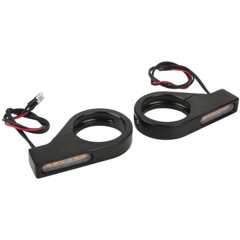 Titre : Feu clignotant LED 12V moto universel, étanche et lumineux, compatible tubes de fourche 41mm, clignoteur moto haute visibilité, ampoule LED pour guidon et accessoires