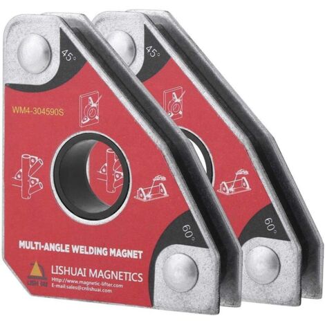 Titulaire de soudage-2pcs multi-angles 30°60°45°90° supports Aimants de soudure Outils à souder Aimant de Soudeur Equerre de Montage