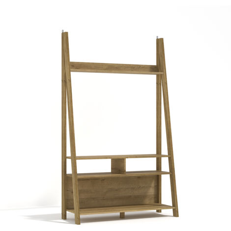 Tiva Ladder TV Unit - MDF - L38.6 x W105 x H175.4 cm - Oak