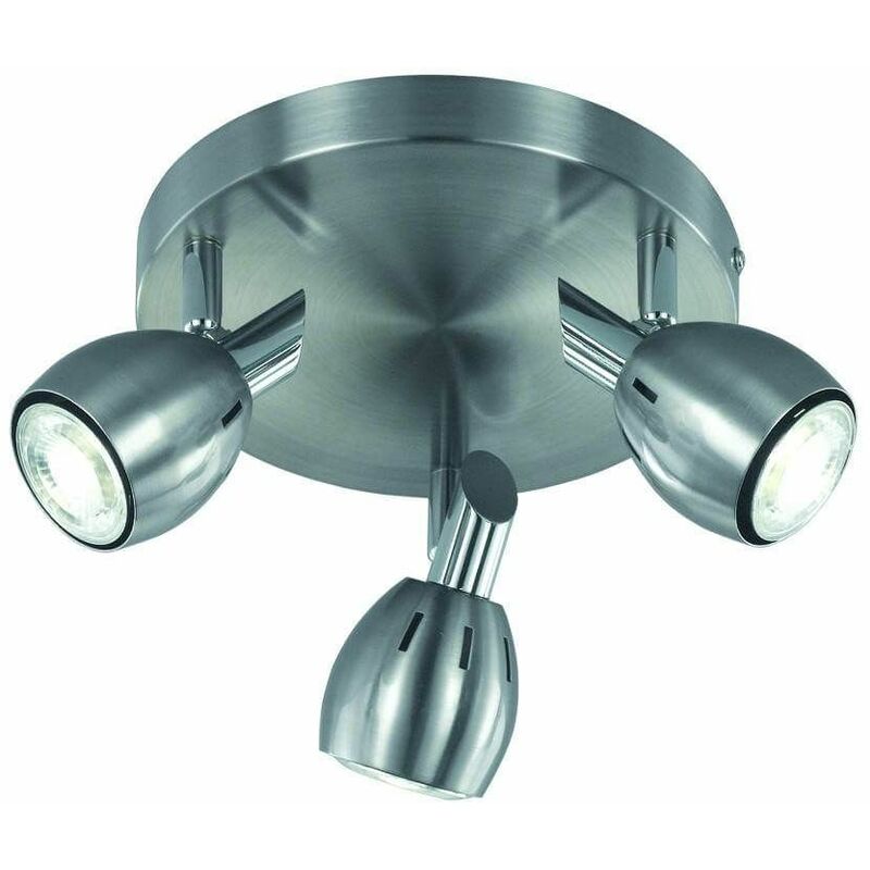 15franklite - Tivoli satin nickel ceiling lamp 3 lights