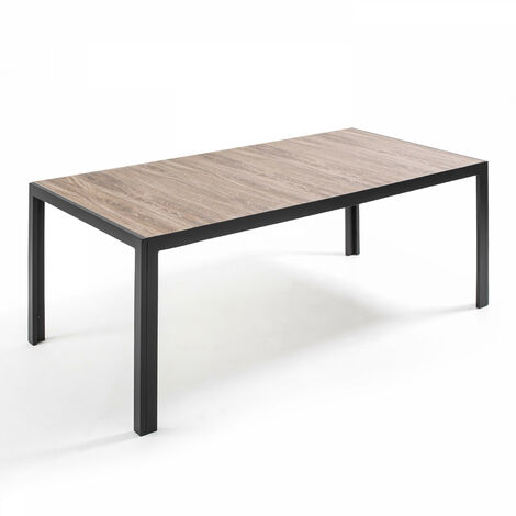 Tivoli - Table contemporaine en aluminium et céramique - Gris