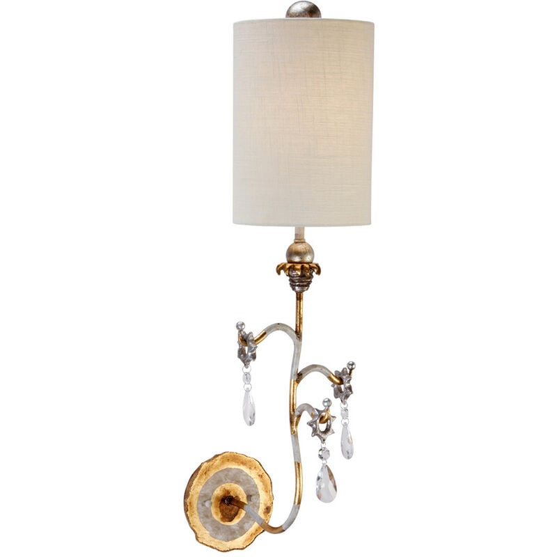 Tivoli - 1 Light Indoor Wall Light Gold, Cream, E27 - Elstead