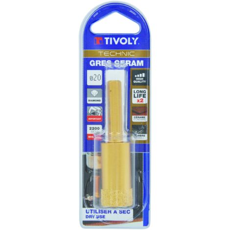 Tivoly • 1 Fresa Diamond Dry Technic Ceram, Ø 10 mm