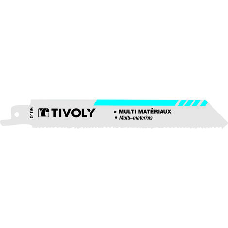 Tivoly • 2 hojas de sierra sable • Larga vida útil • Corte recto • Corte rápido • Accesorio universal • Para corte de múltiples materiales