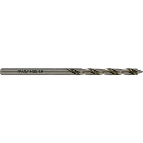 Tivoly • 5 TSP-Metallbohrer Ø: 3 / L: 61 / HSS-Schleifschliff -DIN338 -h8 -Smart Point-Schärfen (anschließbare Box)