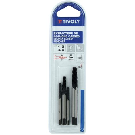 Tivoly 51111041234 Blister di 4 estrattori di viti