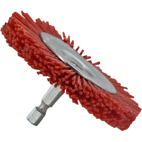 Brosse à Polir Pour Meubles Bois - Dimensions 150x40mm, Filetage M14, Grain P80 Nylon, Neuve
