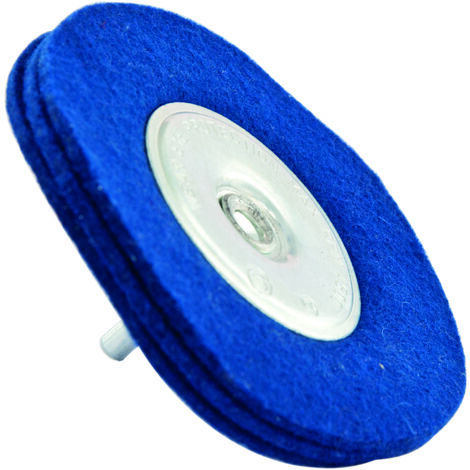 Tivoly • Cepillo Circular de Fieltro • Ø100mm • Cola Ø6mm • Para Pulir Multi-Materiales