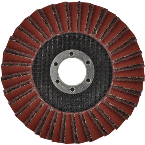 Tivoly • Disco de láminas combinado • Ø115mm • Grano de corindón: 80 • Excelente acabado • Para lijar sobre metales • Para lijar sobre madera