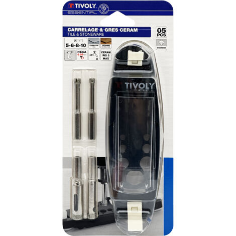 Tivoly • Kit 5pz Foratura Piastrelle/Gres Porcellanato