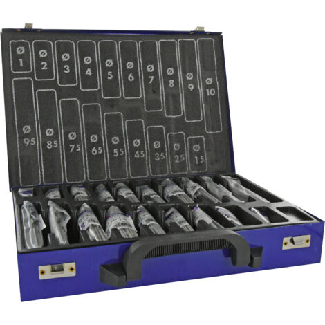 Tivoly • Koffer mit 170 geschliffenen HSS-Metallbohrern mit Kreuzspitze Ø 1 bis 10 mm bei 1/2 ZUGANG