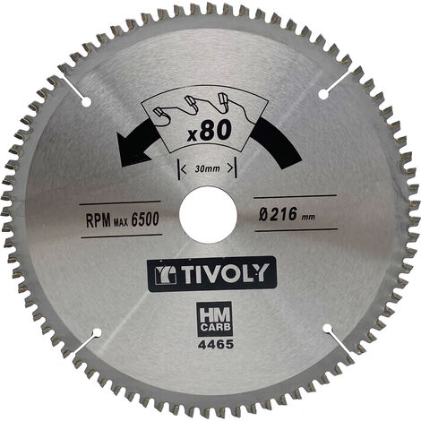 Tivoly – Lame de scie circulaire Ø160mm – 40 dents carbure – Pour coupe précise dans aluminium et bois dur – Scie portative